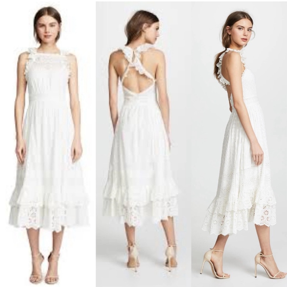 Ulla Johnson White Willow Cotton Eyelet Dress – Size 2- Retail $700